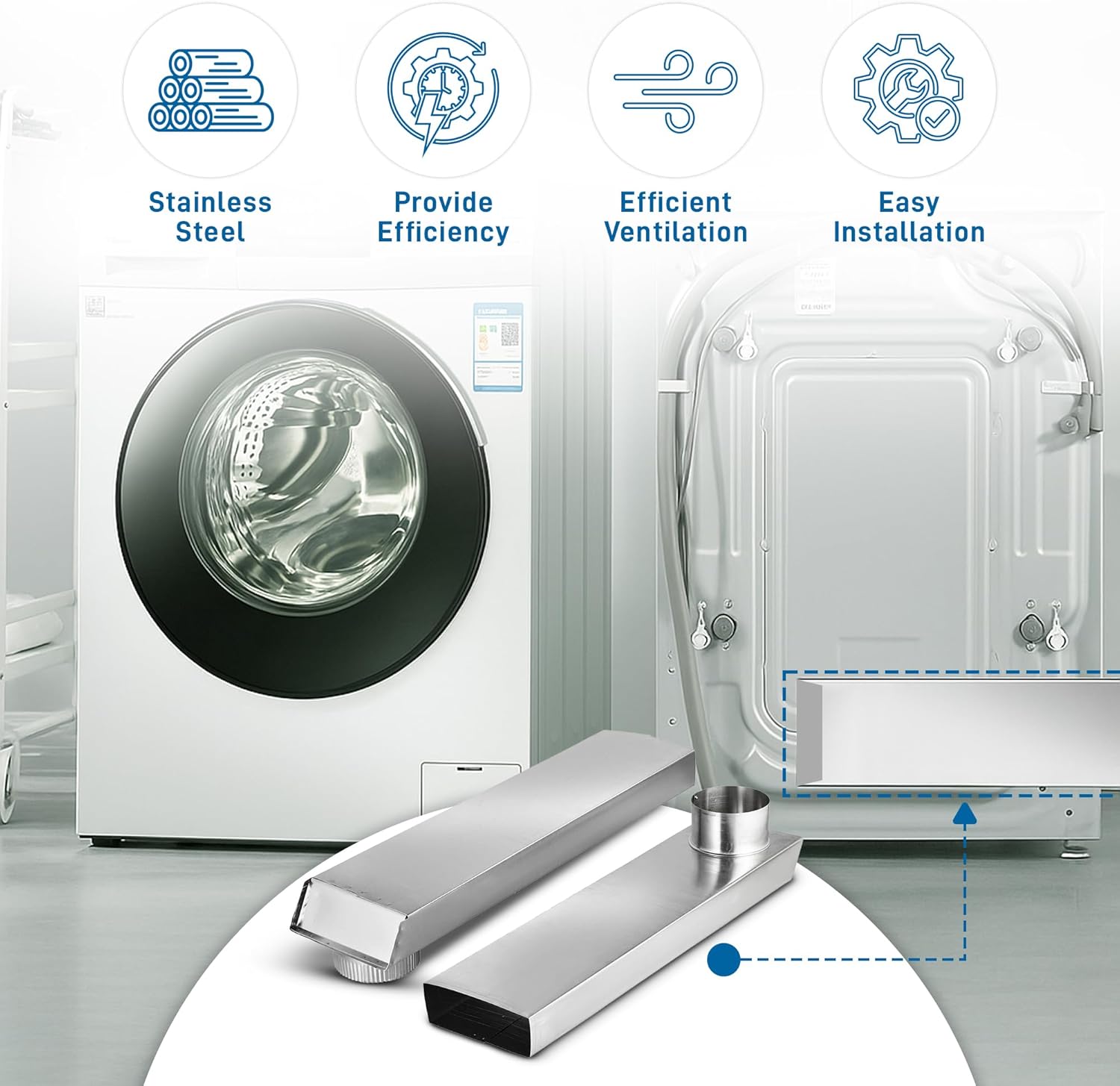 Close Clearance Dryer Vent Periscope Pipe 29