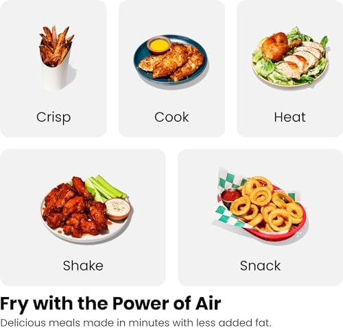 Chefman TurboFry Touch Dual Air Fryer, Maximize The Healthiest Meals With Double Basket Capacity, One-Touch Digital Controls And Shake Reminder For The Perfect Crispy And Low-Calorie Finish