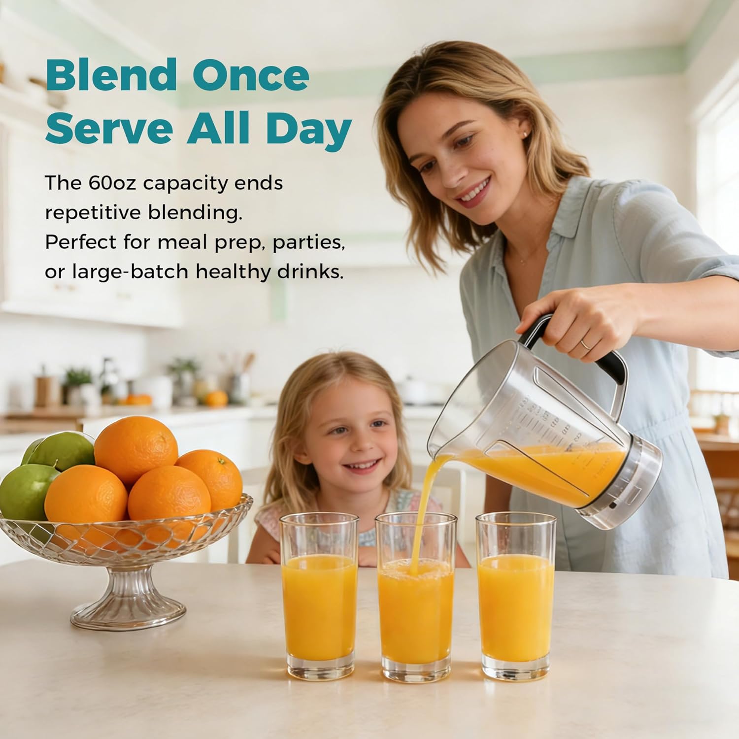 OLIXIS Smoothie Blender, Countertop Blenders for Kitchen with 23 34 60 oz BPA-Free Portable Cups, Professional Smoothie Maker with Four Programs for Shakes, Sauces, Juice and Ice Crushing, Silver