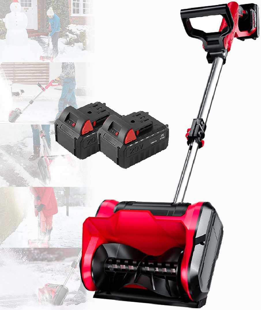 1200W Cordless Snow Shovel, Snow Blower, Lithium Battery Operated Cordless Width 13
