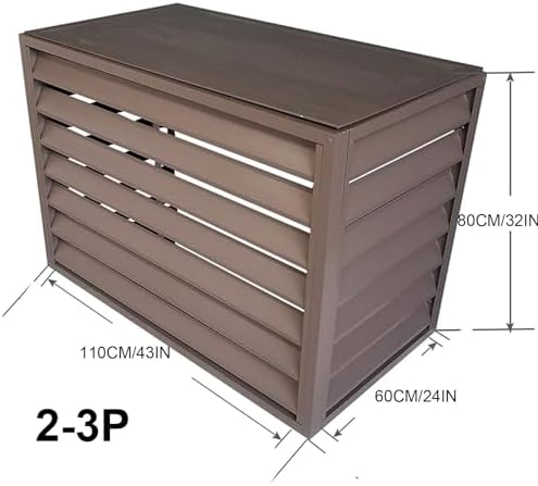 Cover Type air Conditioner Outdoor Unit,air Conditioner Fence,Anti-Theft Sturdy Aluminum AC Covers,Noise Reduction,Fence to Hide air Conditioner, Applicable to air Conditioner Outdoor Unit