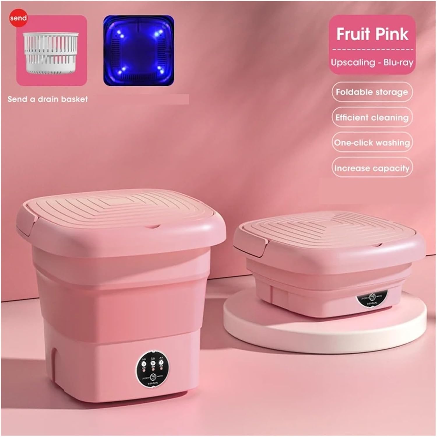 Portable Washing Machine Dehydratable Dormitory Student Sock Underwear Panties Rental Travel Shipping,for Travel,Camping, RV & Dorms