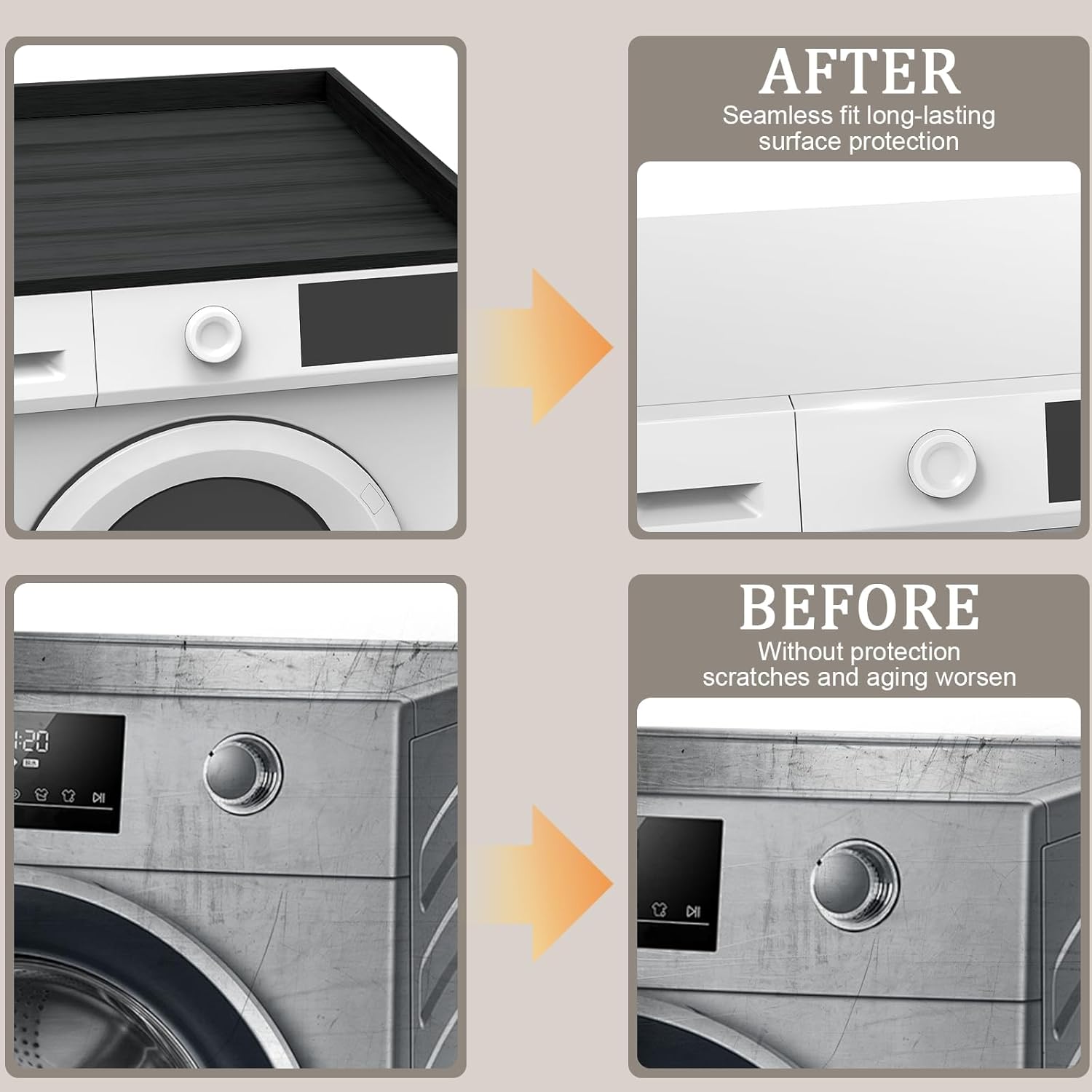 Uniflasy Washer and Dryer Countertop Black – 54