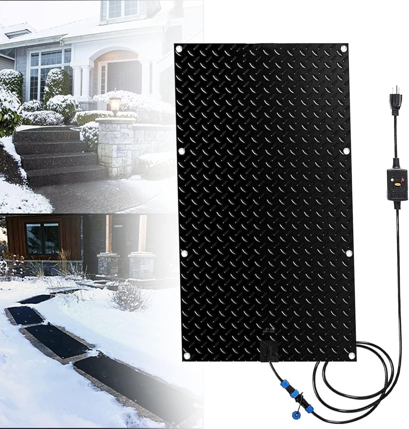 Heated Outdoor mats, Stairs Non-Slip Snow Melting Mats, Entrances Snow Melting Mats, Heated Snow Melting Mats, for Winter Snow Removal (Size : 30 * 60in(76.2 * 152.4cm))