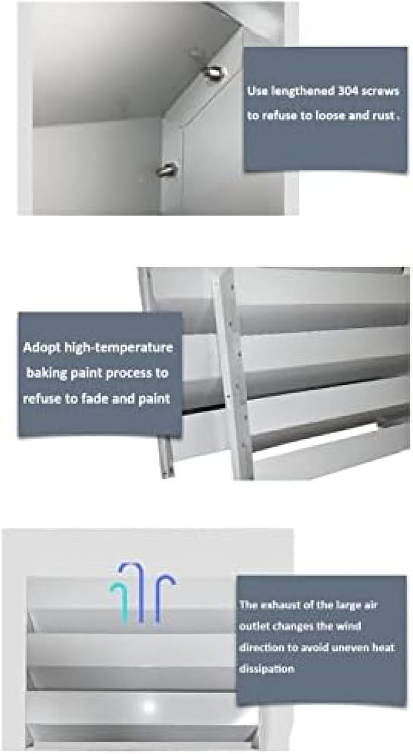 Outdoor Air Conditioner Cover Waterproof AntiDirect Blow Deflector Galvanized Steel Heat Pump Unit Cover for Condensing Unit Dustproof and Wind Baffle Protection