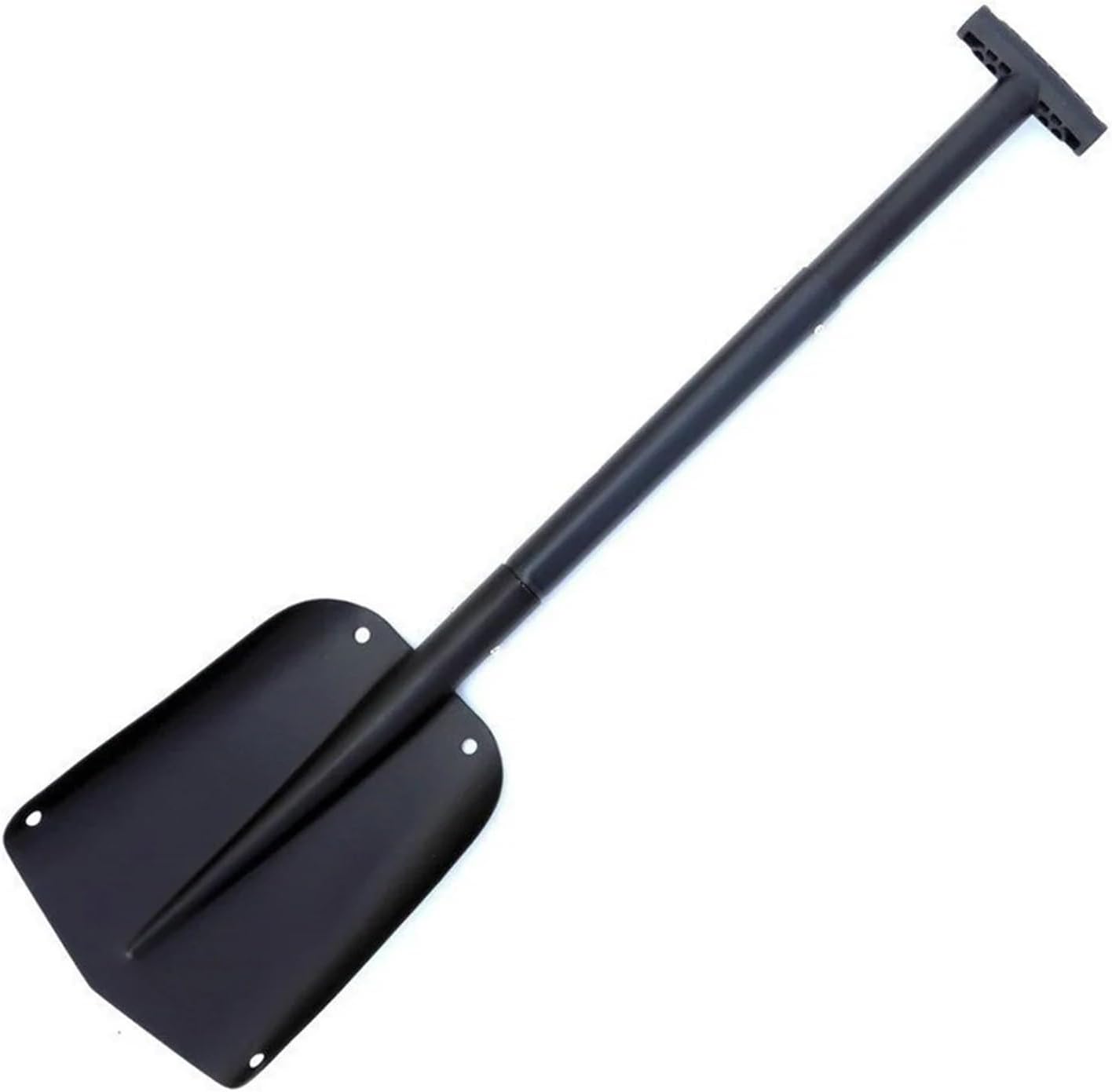 Retractable Outdoor Snow Shovel Ice Winter Remover Tool Camping Garden Folding(Black with Box)
