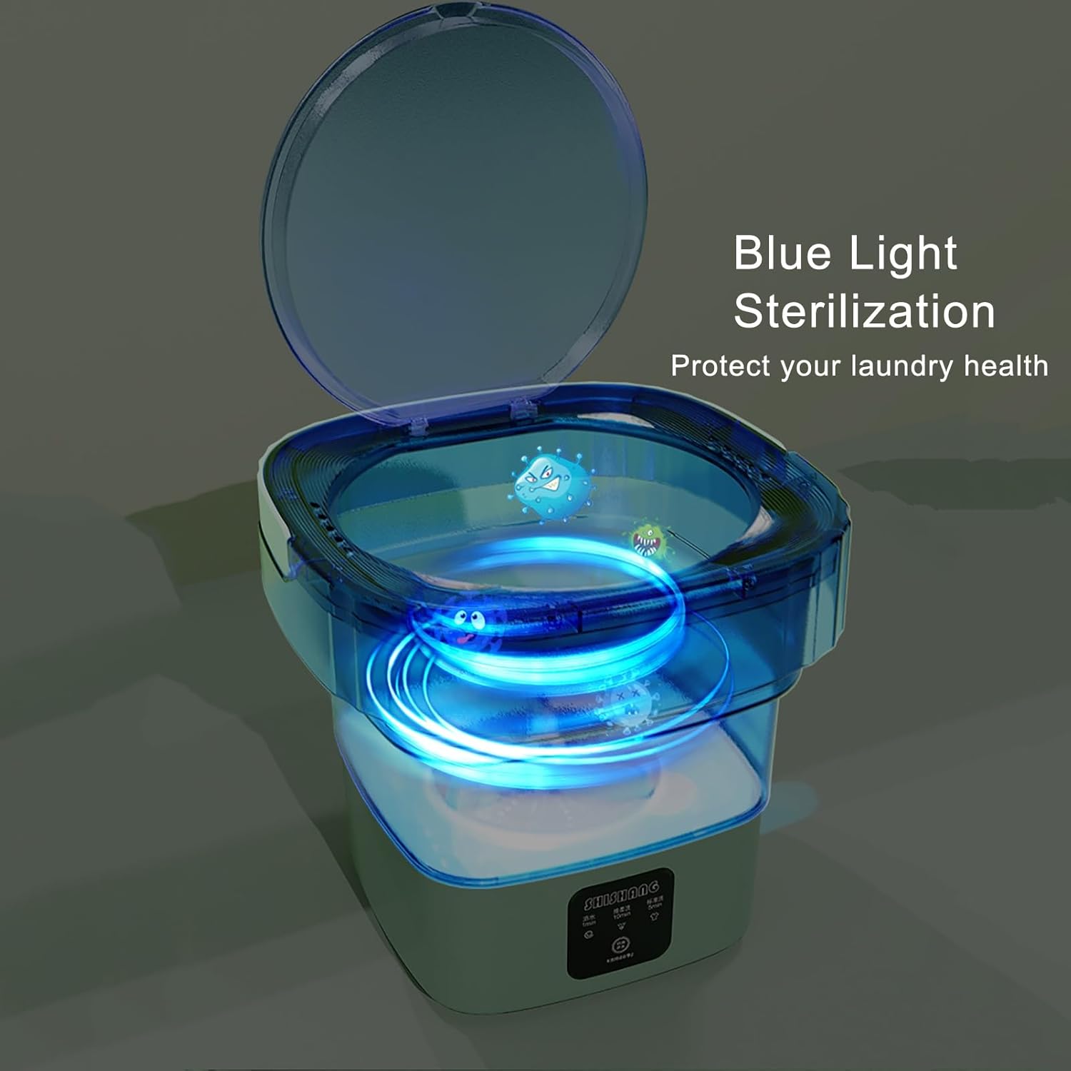 Portable Washing Machine, Mini, Foldable, Washer, Small Washing Machine, for Underwear, Socks, Baby Clothes (Color : Green)