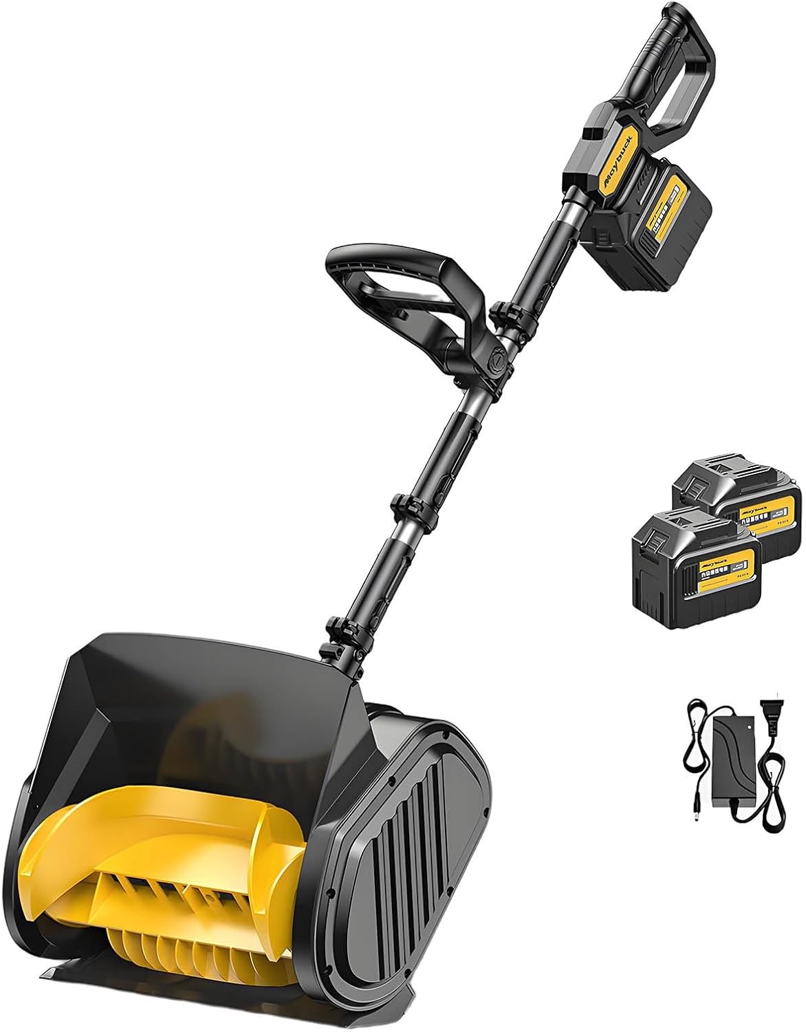 Handheld Electric Snow Shovel with Battery and Charger, Efficient Snow Removal, Retractable Snow Thrower for Driveway Winter Snow Removal(Two Batteries)
