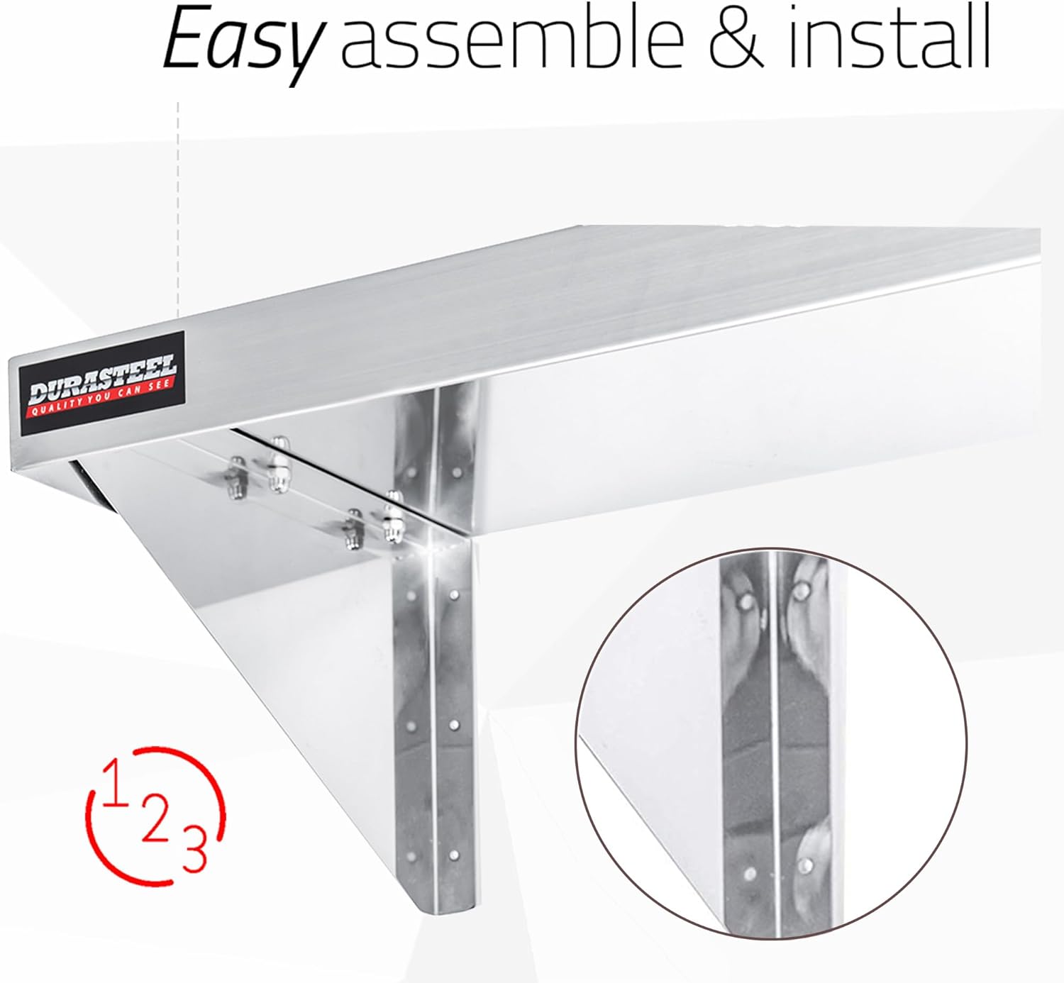 DuraSteel Stainless Steel Wall Shelf - 36