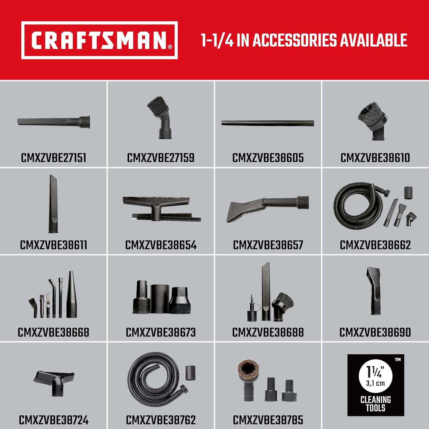 CRAFTSMAN CMXEVBE17250 2.5 Gallon 2.5 Peak HP Wet Dry Vac, Portable Shop Vacuum Wet and Dry with 4 Filter Bags, Hose and Attachments for Cleaning in the Home