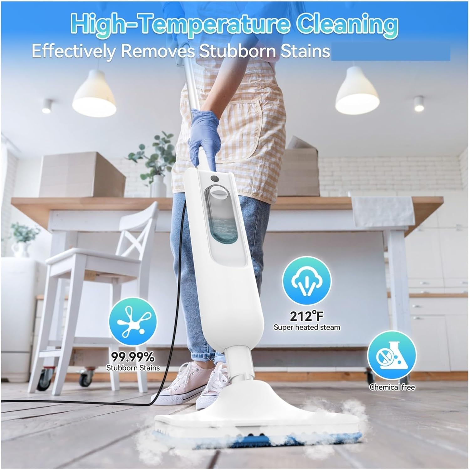 Powerful Steam Mop | Model F2 Detachable Handheld Steam Cleaner | Compatible With INSE | High Temperature Cleaning For Carpet & Hard Floor