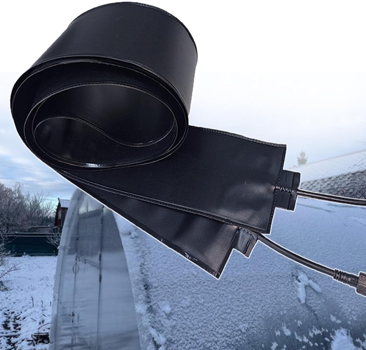Roof Gutters Snow Melting Heat Mats, with Graphene Technology, Instant Heat Upon Powering On, Up to 113°F/45°C, Outdoor Snow Melting Mats, for Various Roofs, 12cm Wide 610cm/20.01ft