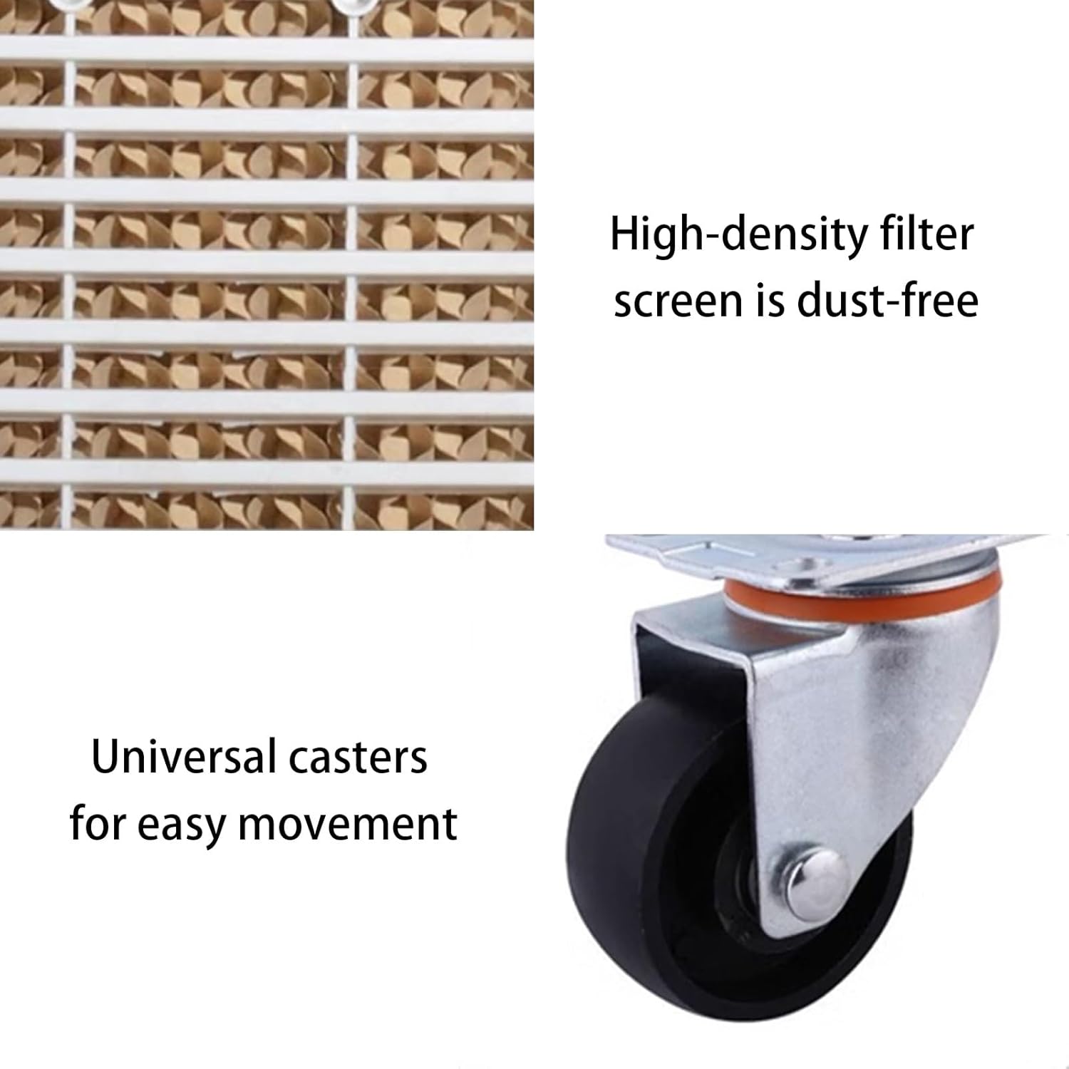 Portable Air Conditioners, Evaporative Air Cooler with 3 Speeds and Tank, 120°Oscillating Swamp Cooler for Room Office Factory