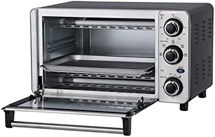 Danby DBTO0412BBSS 0.4 cu ft/12L 4 Slice Countertop Toaster Oven in Stainless Steel Toast, Bake, Broil, Keep Warm functions