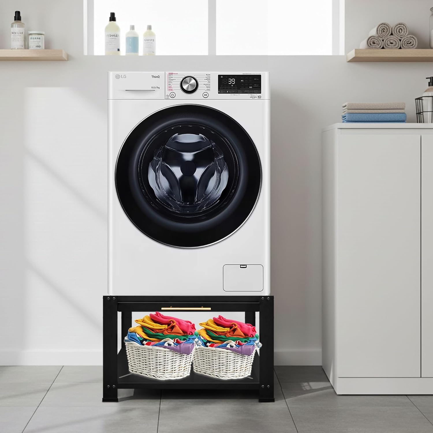 Royxen Washer and Dryer Pedestals with Drawer,29