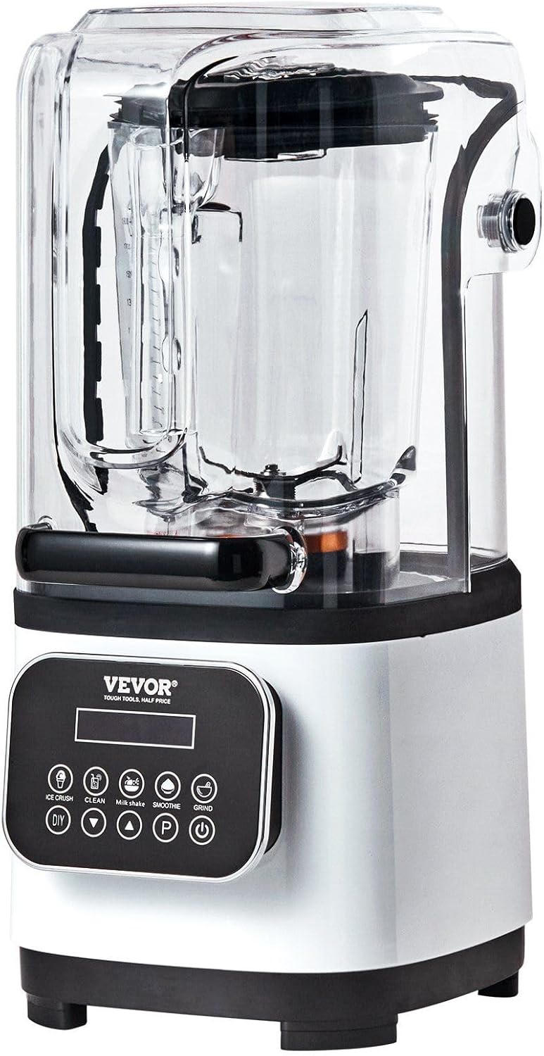 Professional with Shield, Commercial Countertop Blenders, 68 oz Jar Combo, Stainless Steel 9 Speed & 5 Functions, for Shakes, Smoothies, Peree, and Crush Ice, White