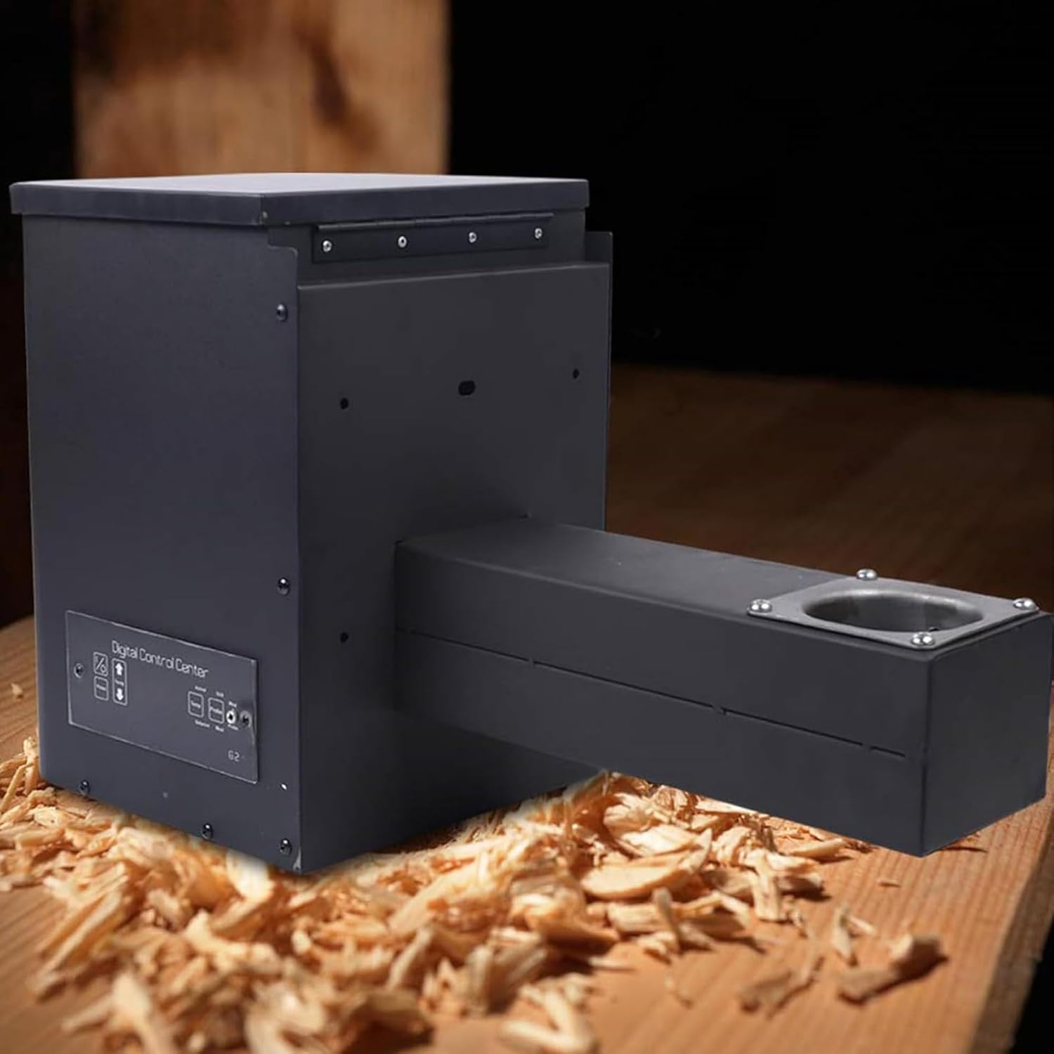 BBQ Pellet Stove,Electric Wood Pellet Smoker Grill Part, Pellet Grill Part, Smoker Hopper Assembly Kit for Grill, Smoke, Bake