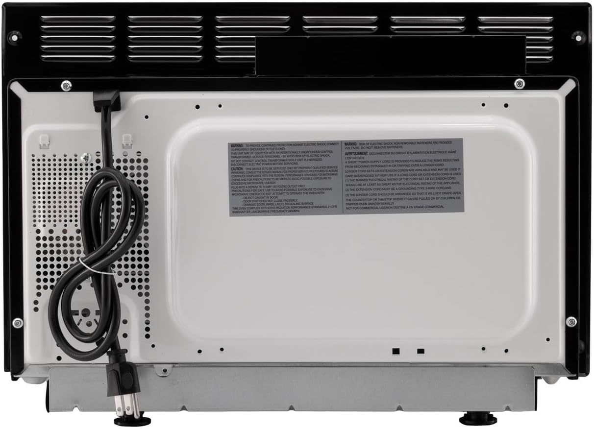 RecPro RV Microwave | .9 cubic ft Black Microwave with Trim Kit | 900 Watt (RPM-5-BLK) | Direct Replacement for Greystone