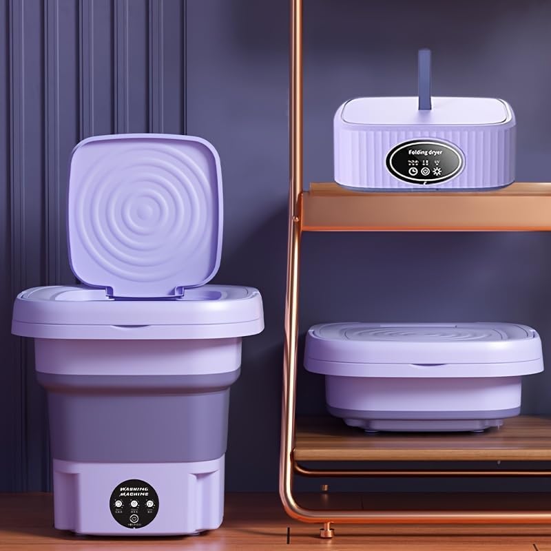 Portable Washing Machine And Dryer A Total of 2 Sets of Washing And Drying Sets, Folding Mini Small Lavadora Can Store Portable Dryers Simple To Use, Laundry Storage Organization