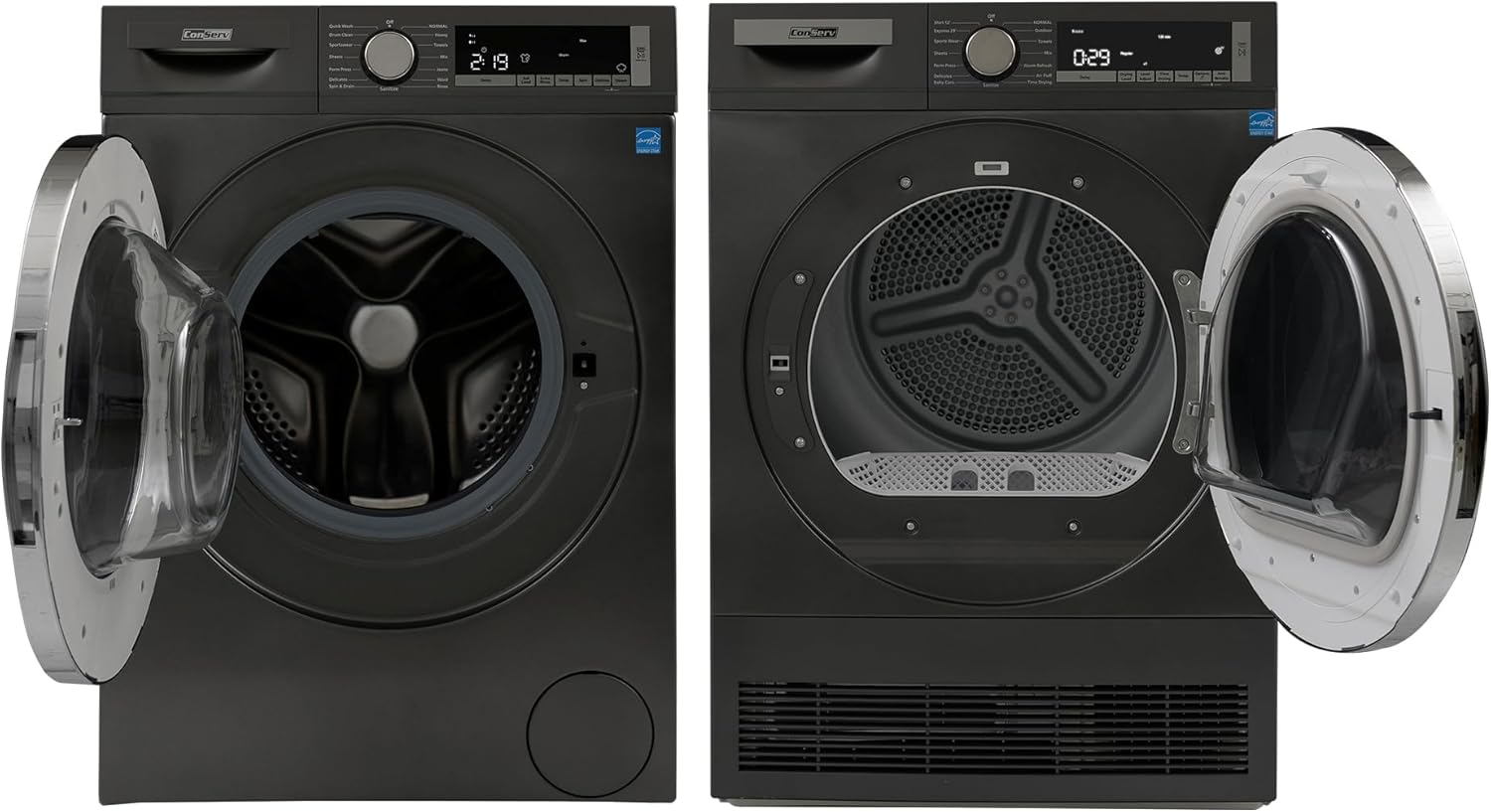 2.2 cf 120 V Washer & 4 Cf 220V Condensing Dryer (Titanium)