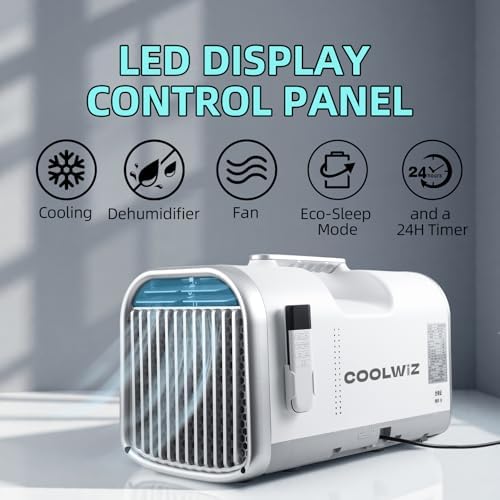 Portable Camping Air Conditioner with Smart Panel,High-Efficiency Portable AC Unit 4500BTU,Outdoor Camping ac for Tents, Cars, Trucks, Parties, Fishing,RV Van Life and Home Use