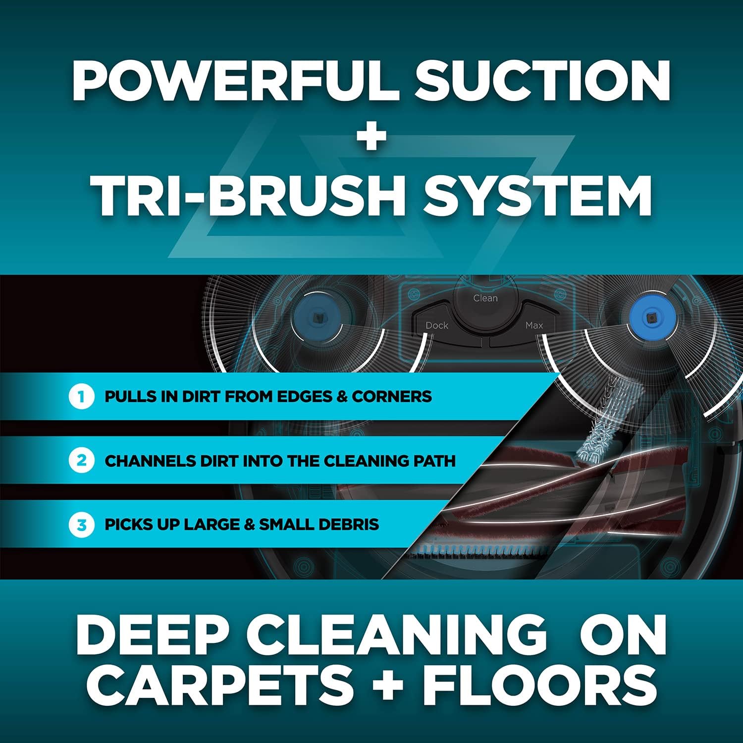 Shark AV753 ION Robotic Vacuum, Wi-Fi Connected, 120min Runtime, Compatible with Alexa, Multi-Surface Cleaning, Gray (Renewed)