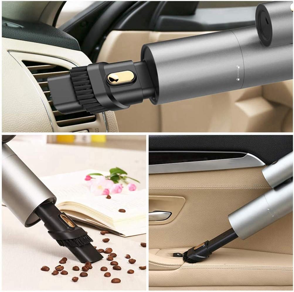 USB Vacuum Cleaner Handheld Rotatable Mini Vacuum for Car Home High Power Cordless Portable Vacuum Wet Dry Red (Blue)