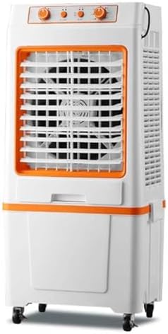 Portable Air Conditioners, Evaporative Air Cooler, Swamp Cooler with 40L/8.8 Gal Water Tank, 3-Speed Fan, 120°Oscillation, 2 Ice Packs, for Room Garage Patio(Orange)