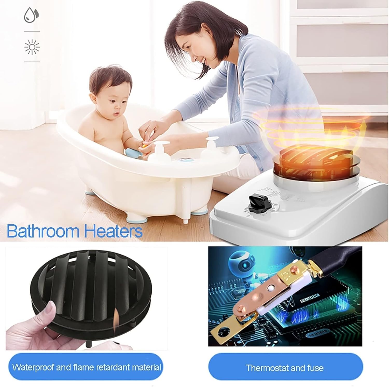 Heated Clothes Dryer 850W Energy-Efficient Electric Clothes Dryer 30kg Large Capacity Heated Clothes Airer, 220V Stainless Steel Household Dryer with Dustproof Cloth Curtain(Brown,Standard)