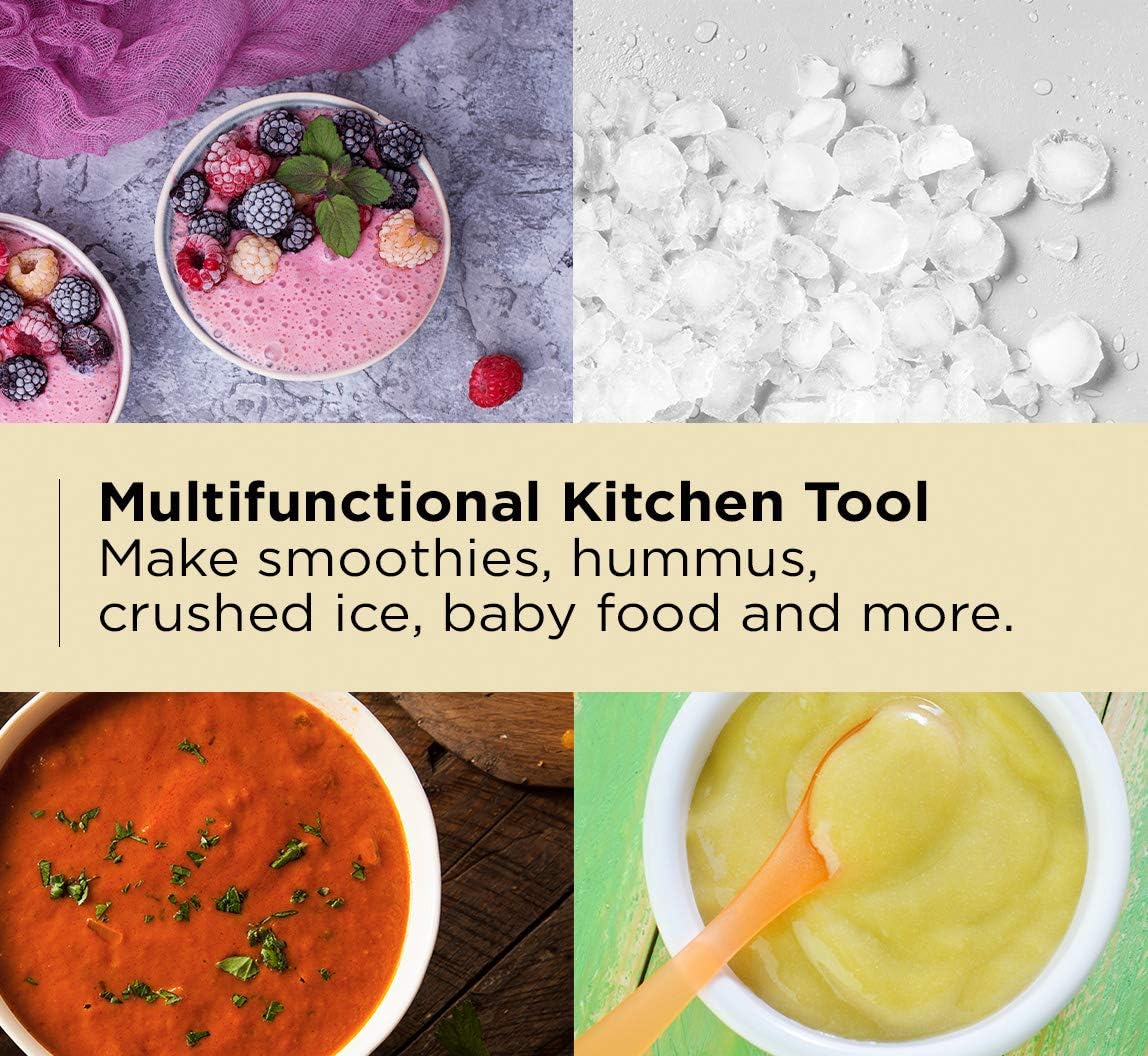 JAWZ High Performance Blender, 64 Oz Professional Grade Countertop Blender, Food Processor, Juicer, Smoothie or Nut Butter Maker, Variable 10 Speed Easy Control Dial, Stainless Steel Blades, Silver