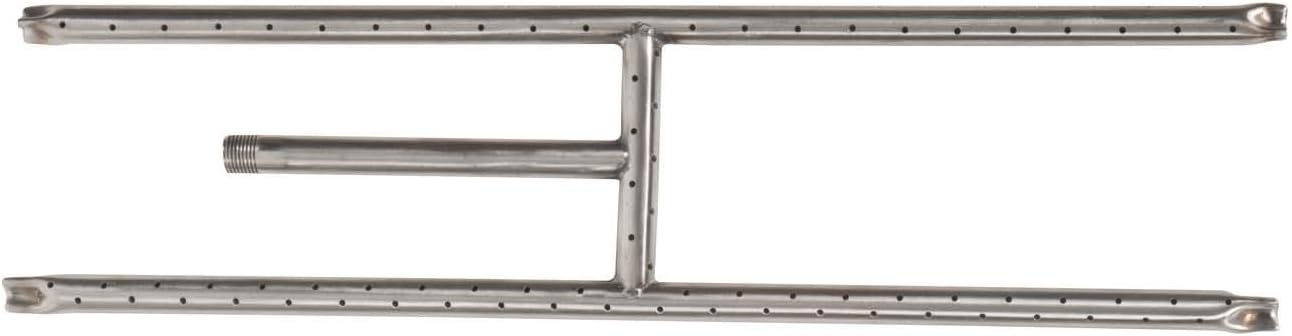 Dagan Stainless Steel Natural Gas H-Burner (DG-HB-24S), 24-Inches