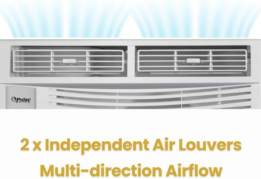 5,000 BTU Window Air Conditioner, Cools Up to 150 Sq. Ft., Quiet Operation, Adjustable Fan and Cooling Settings, Mechanical Control, Easy Install & 2-Year Warranty