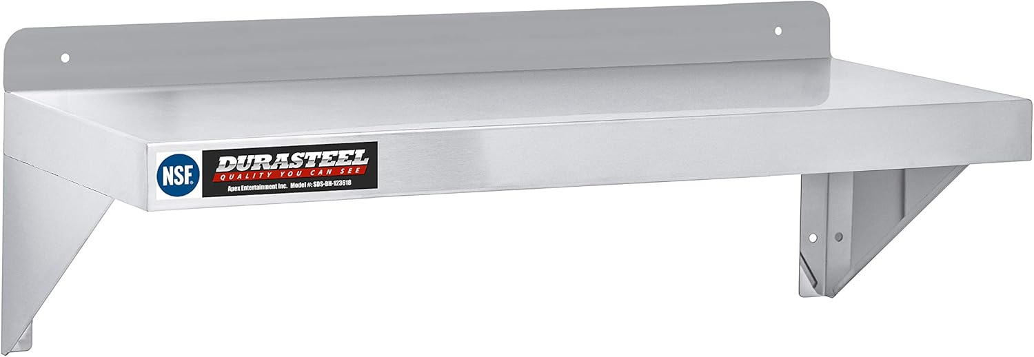 DuraSteel Stainless Steel Wall Shelf - 36