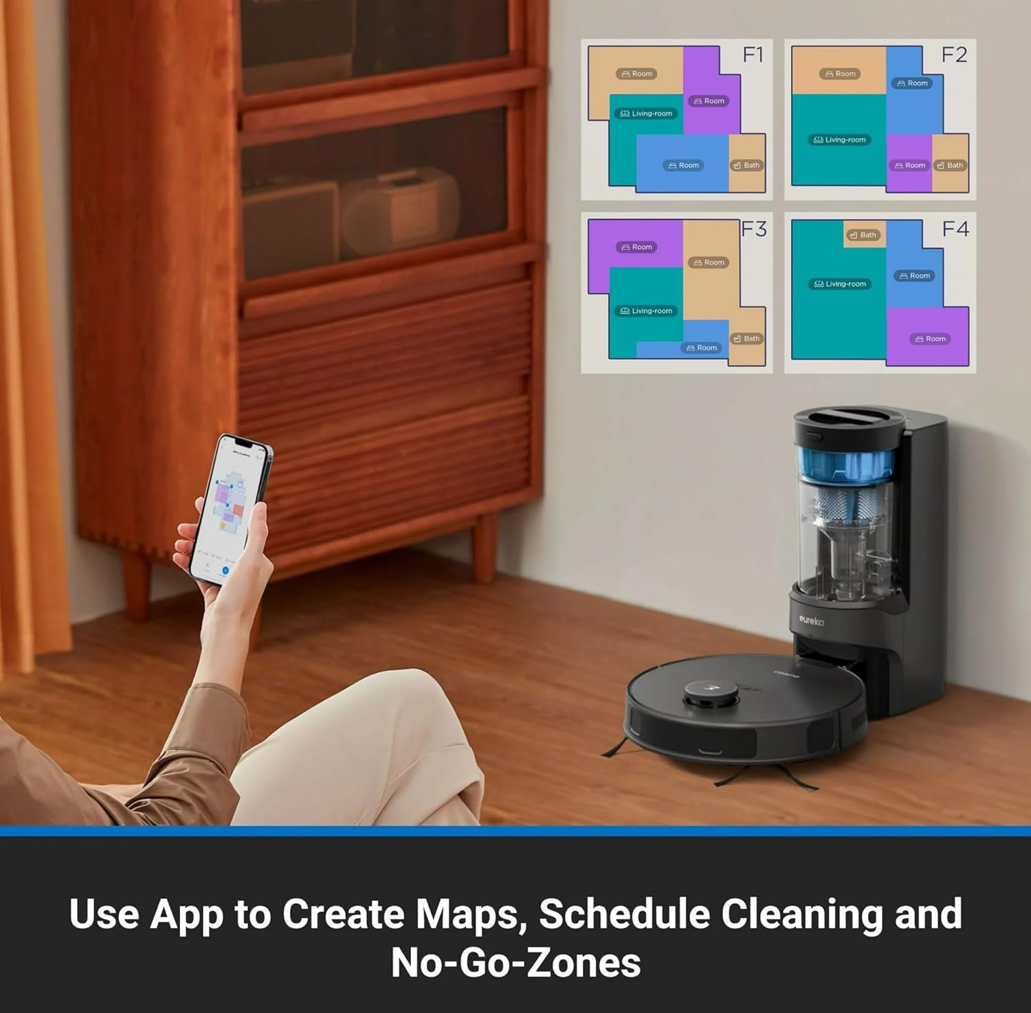Eureka Self-Emptying Robot Vacuum NERE10SW