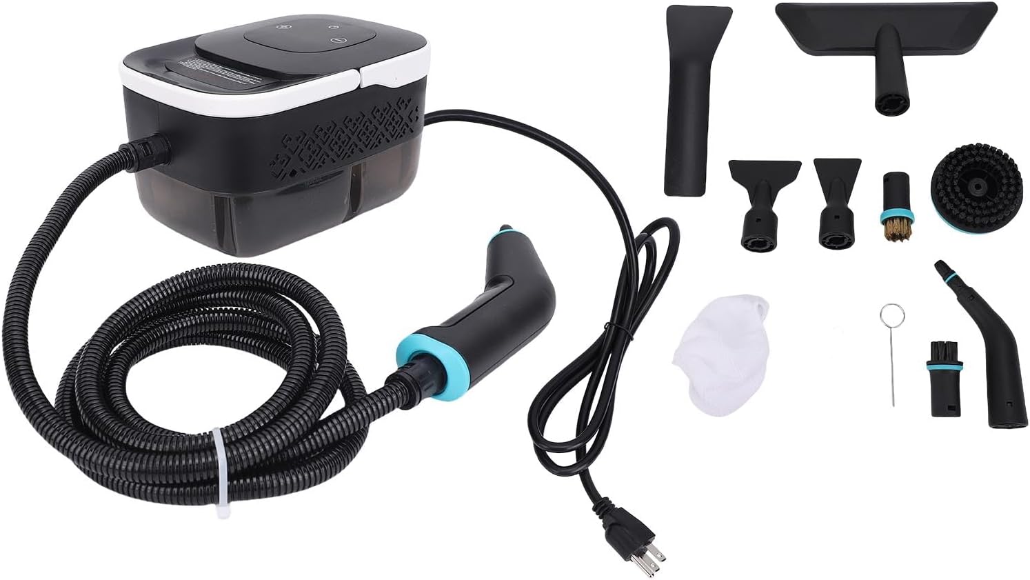 Asixxsix Handheld Steam Cleaner, Large Capacity 1250ML 2500W Pressurized Portable Steamer, Easy to Use Steamer with 6 Adjustable Levels Steam Control, for Cleaning (US Plug 110V)