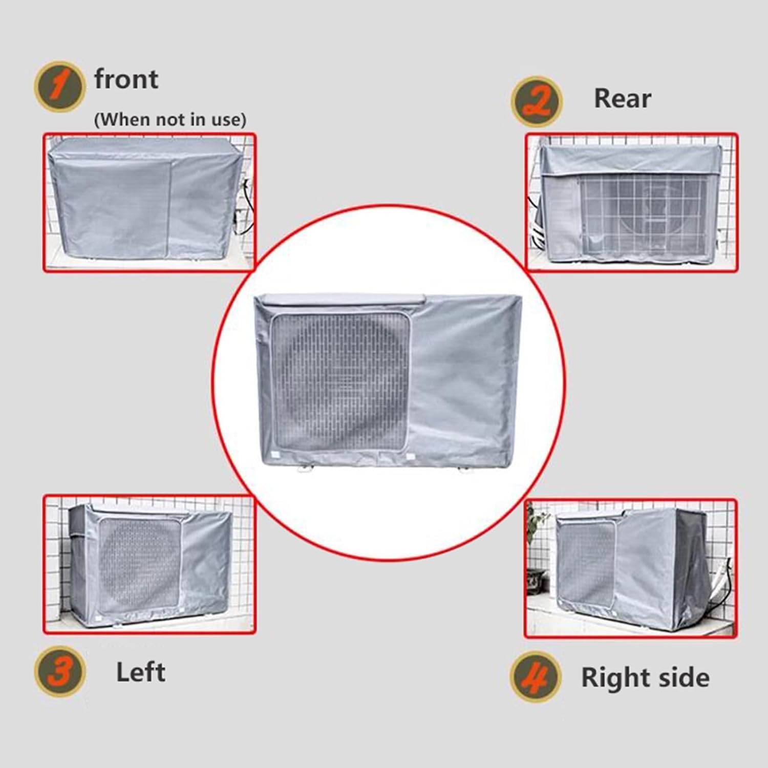Outdoor Window Air Conditioner Covers,Window Air Conditioner Cover for Outside Unit, AC Covers for Outdoor Window Large Size,Silver (Color : Silver, Size : 37.8x15.7x27.6IN)