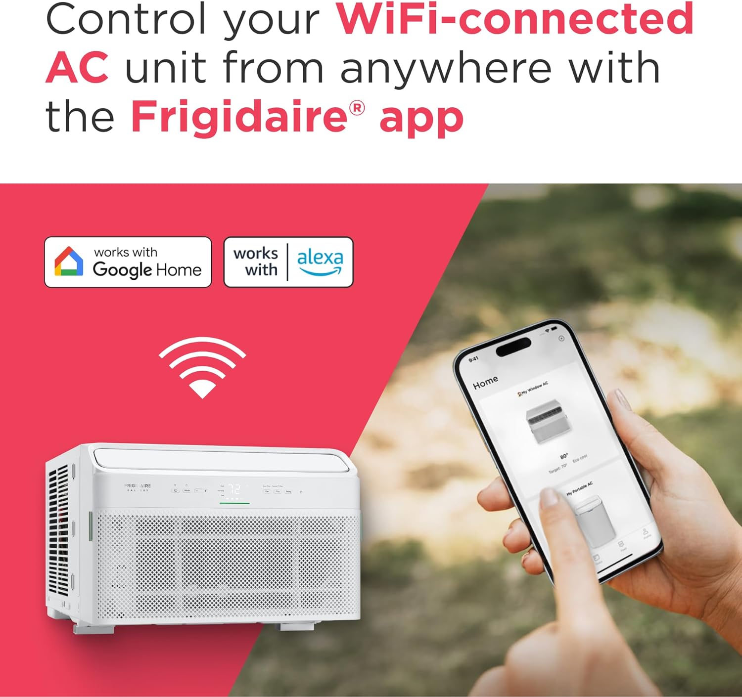 Frigidaire Gallery 8,000 BTU Smart Inverter Window Air Conditioner with Wi-Fi, Energy Star Most Efficient Certification & Indoor Air Quality Monitoring, Cools Up to 350 Sq. Ft., Ultra Quiet, White
