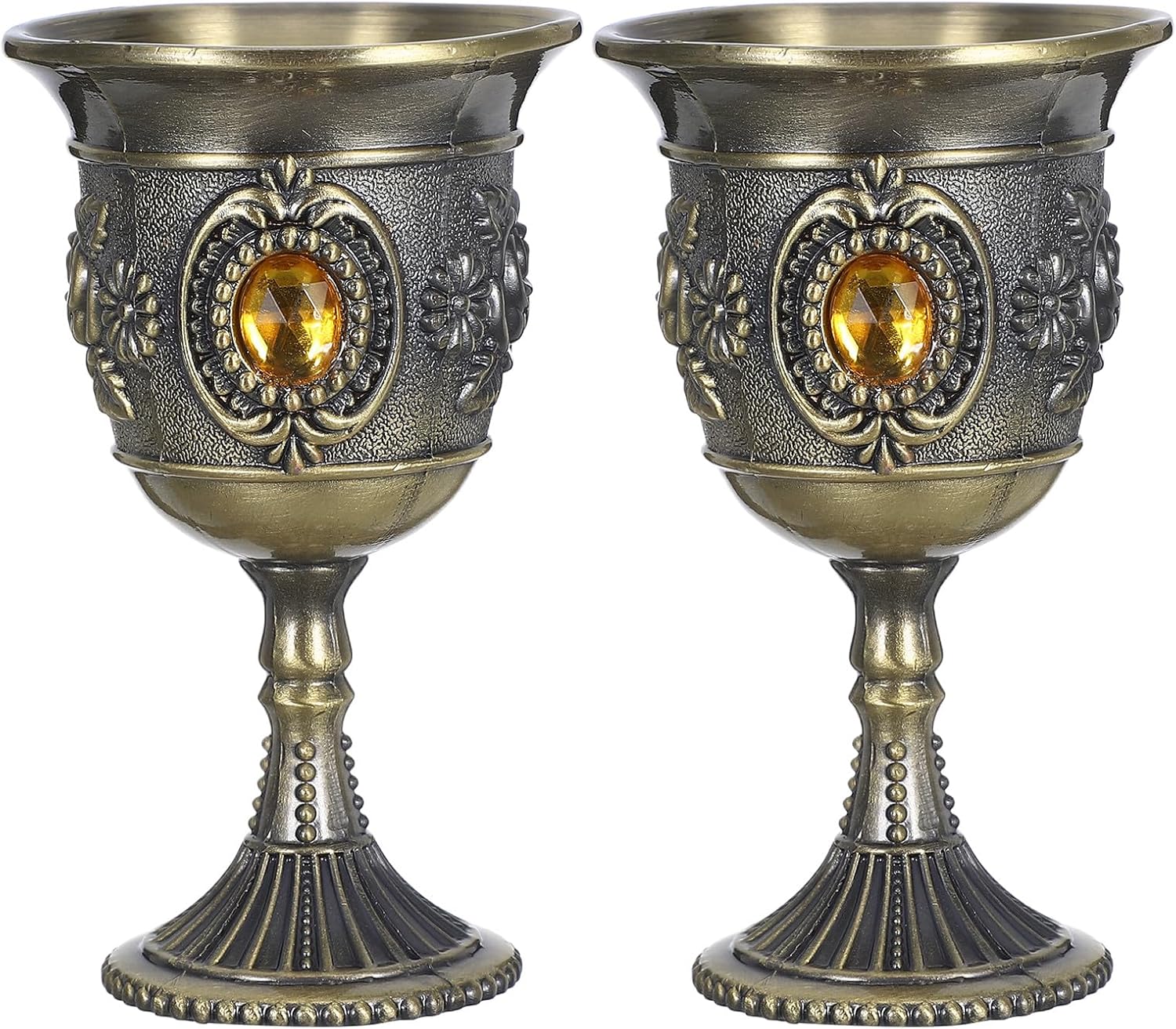 Vintage Metal Wine Goblet Retro Liquor Cup Household Decorative Wine Cup Comfortable Touch