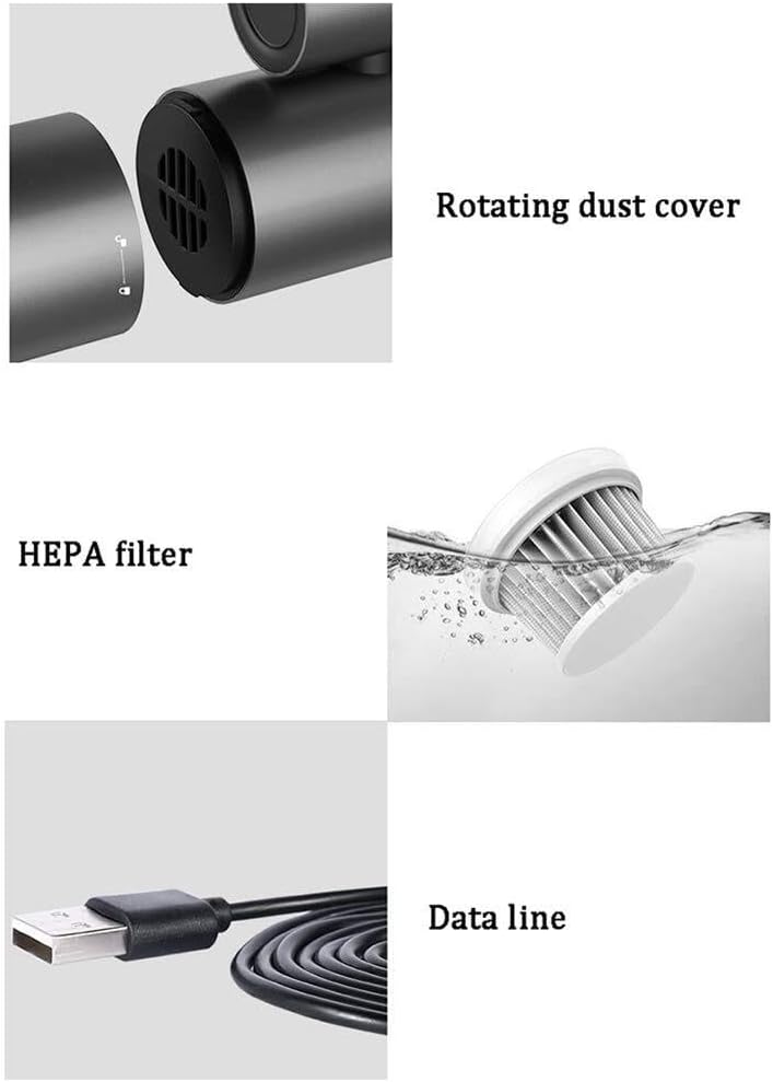 Handheld Vacuum Cordless, Cordless Handheld Vacuum Cleaner with 2 in 1 Brush Head and Rotating Folding Handle for Home, Car and Pet