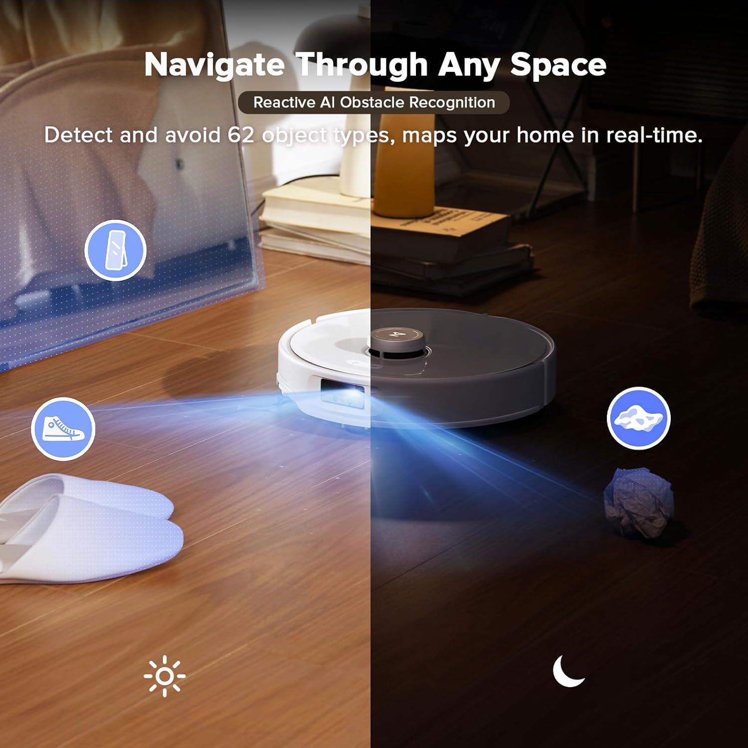 roborock Qrevo Curv Robot Vacuum and Mop with Side Brushes Replacement Bundle