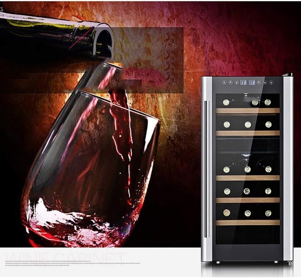 Smart Touch Screen Wine Cooler, Digital Temperature Control, Semiconductor Refrigeration, Quiet Operation for Beer, Soda, Countertop, Bar, Office