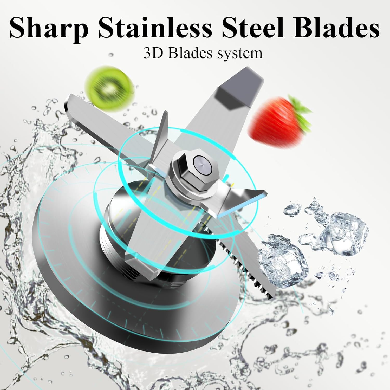 Commercial Blender for Smoothies 2200W With Soundproof Cover, 2200 ML, 15 Speeds, 6-leaves Stainless Steel Blade,Heavy Duty Blender for Restaurant, Smoothie,Ice Crush,Shakes, 9.5