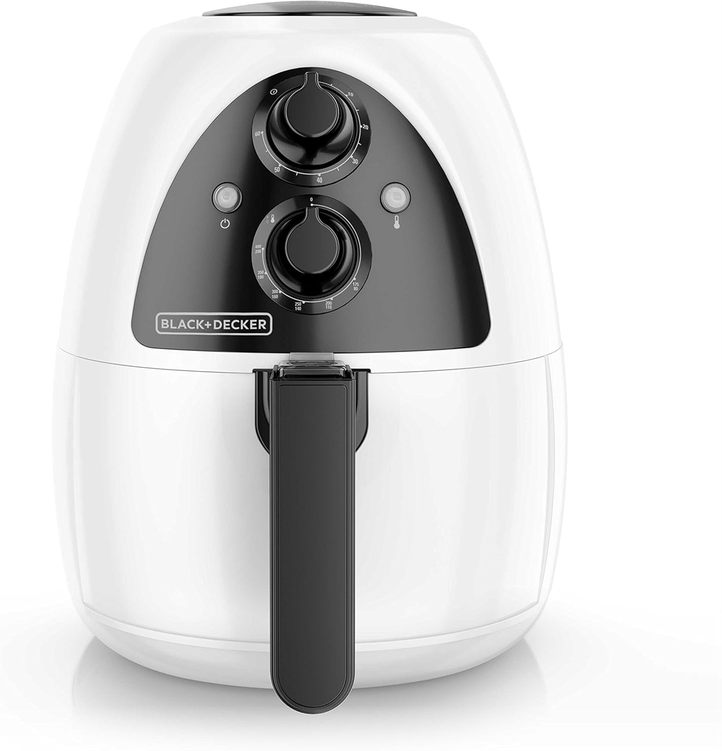 BLACK+DECKER Purify 2-Liter Air Fryer, White/Black, HF100WD