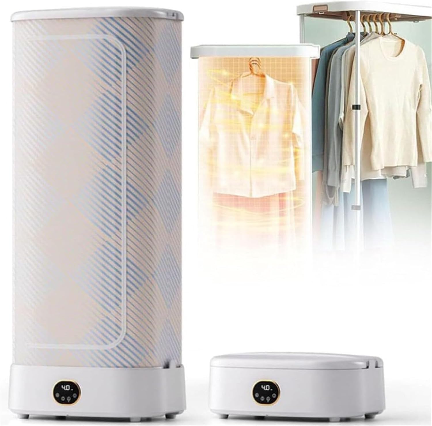 Automatic Ironing Machine,Collapsible Steamer and Clothes Dryer, Steam Drying, Portable