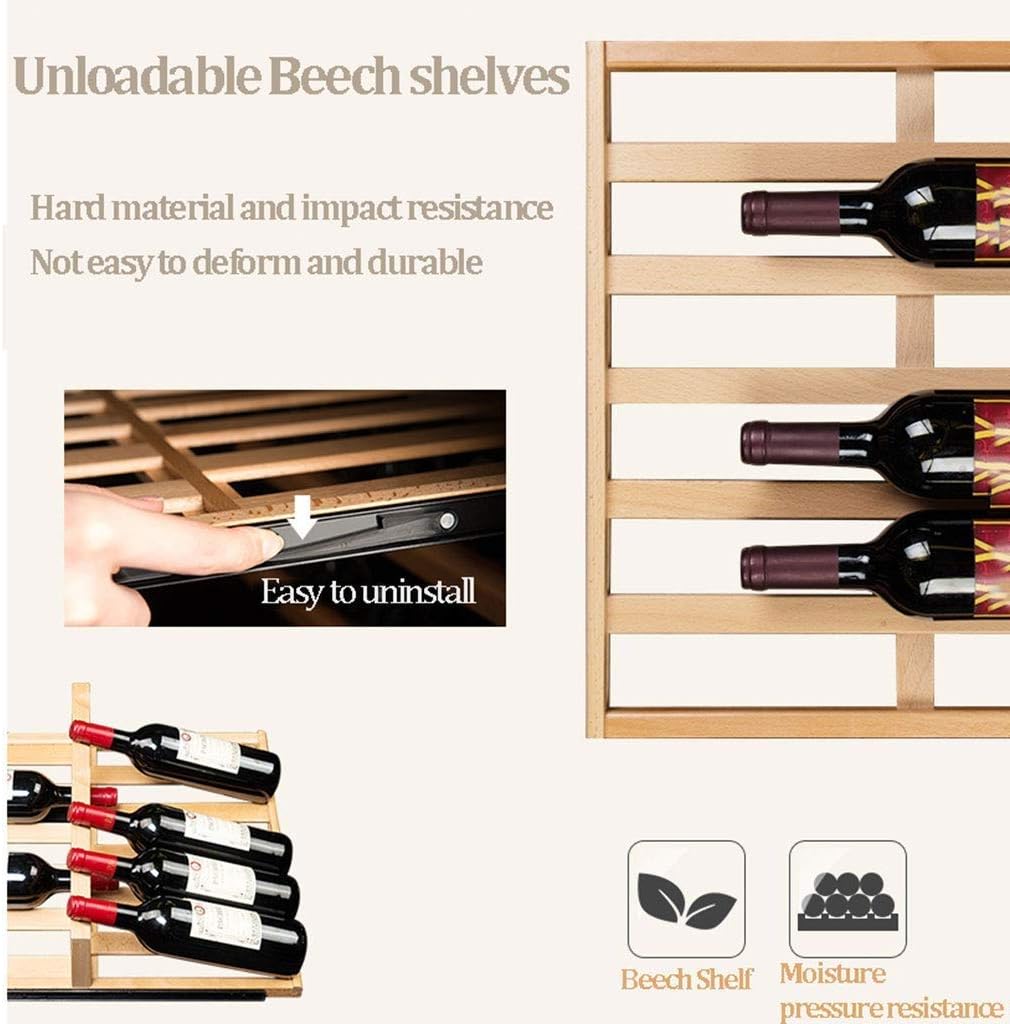 Wine and Beverage Refrigerator | Wine Beer Cooler Refrigerator | Free Standing French Door Drink Fridge with Digital Memory Temperature Control