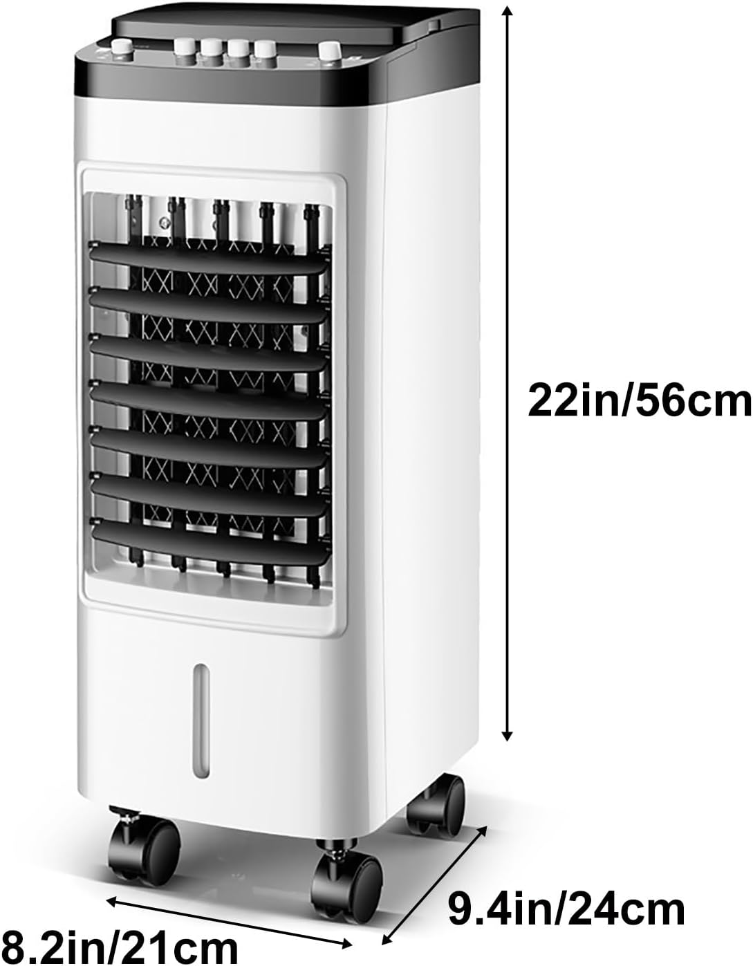 Air Conditioner Fan, Air Circulator Cooler Fans, Mobile Water Cooling Fan with Wheels, Wide-Angle Oscillation, for Family, Office or Dormitory