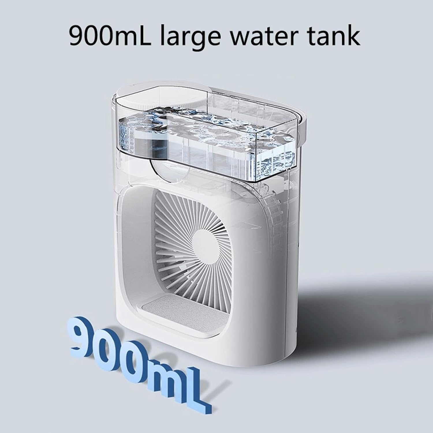 Portable Air Conditioner Cooling Fan 3 in 1 – Evaporative Air Cooler Fan with LED Display,Super Quiet Humidifier Misting Fan for Home Car Office Desk Bedroom