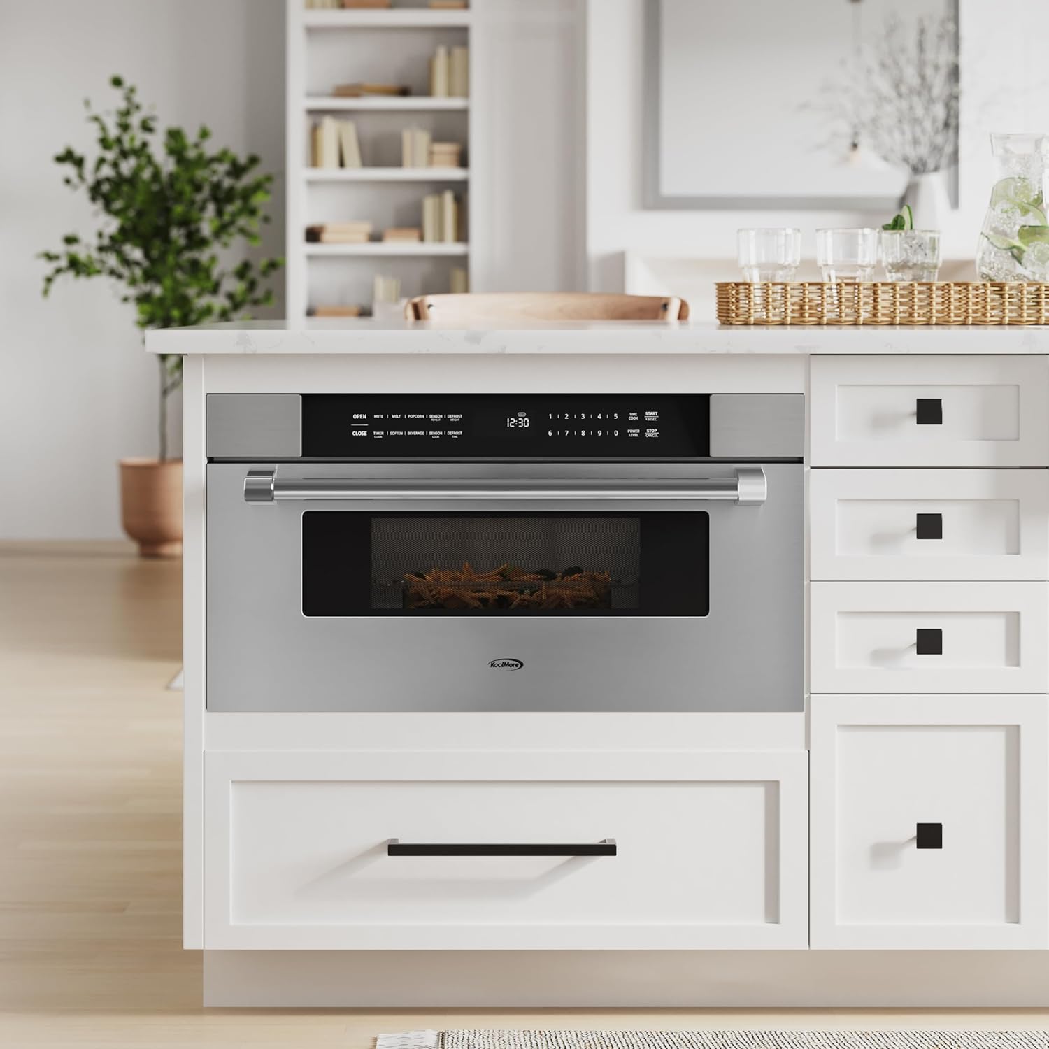 KoolMore 30 in. Microwave Drawer, 1.2 cu. ft. Capacity in Stainless-Steel (KM-MD30-SS)