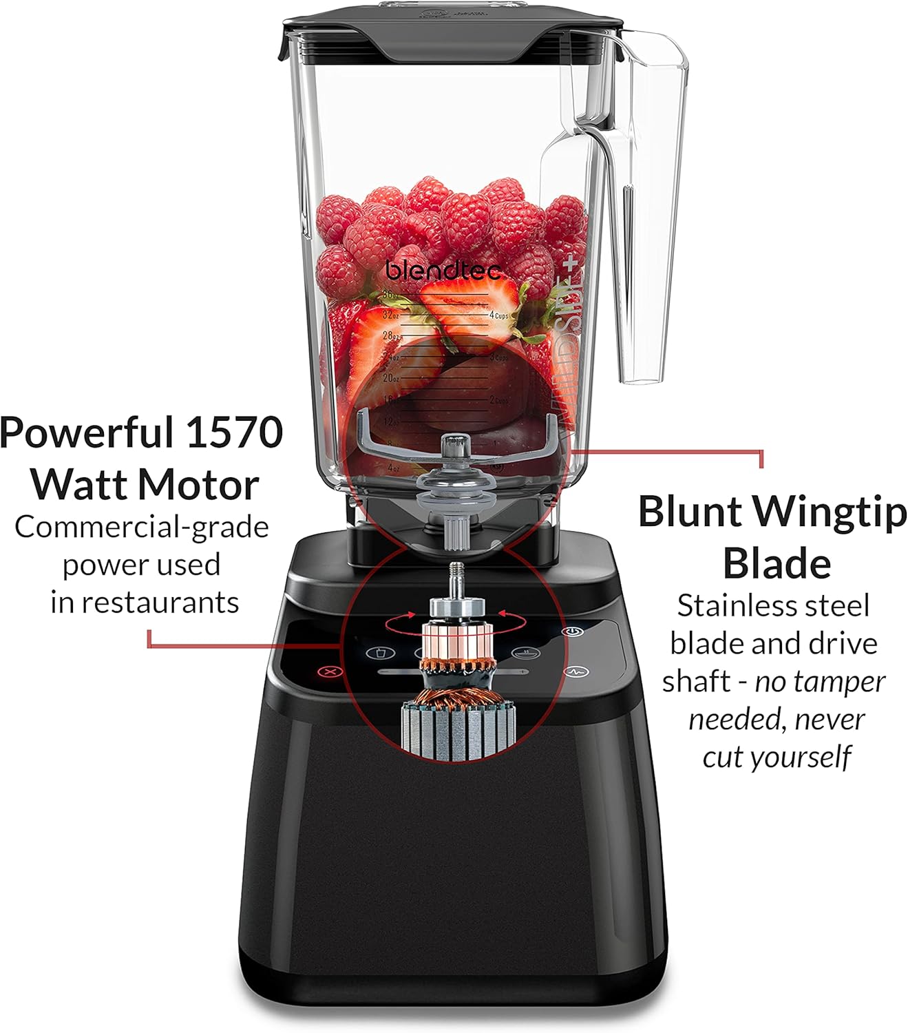 Blendtec Blender, Designer 625, Pomegranate