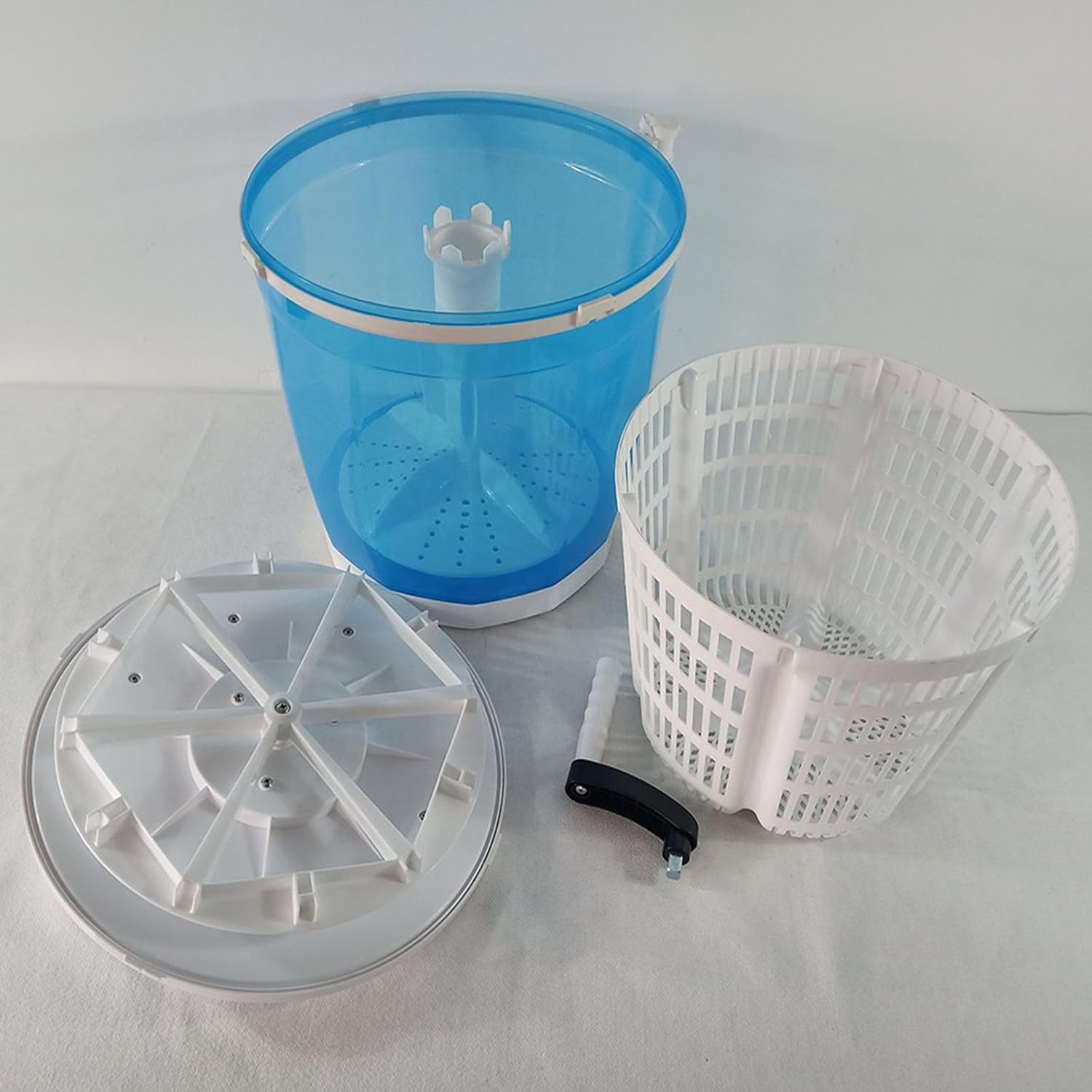 Portable Manual Laundry Washer and Spins Dryer Hand Crank Operated Washing Machine for Camping Travel Apartments